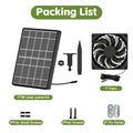 Solar Fan Kit, 7/10W DC Fan, Suitable for Small Chicken Coop, Greenhouse, Shed, Pet House and Window Ventilation Exhaust