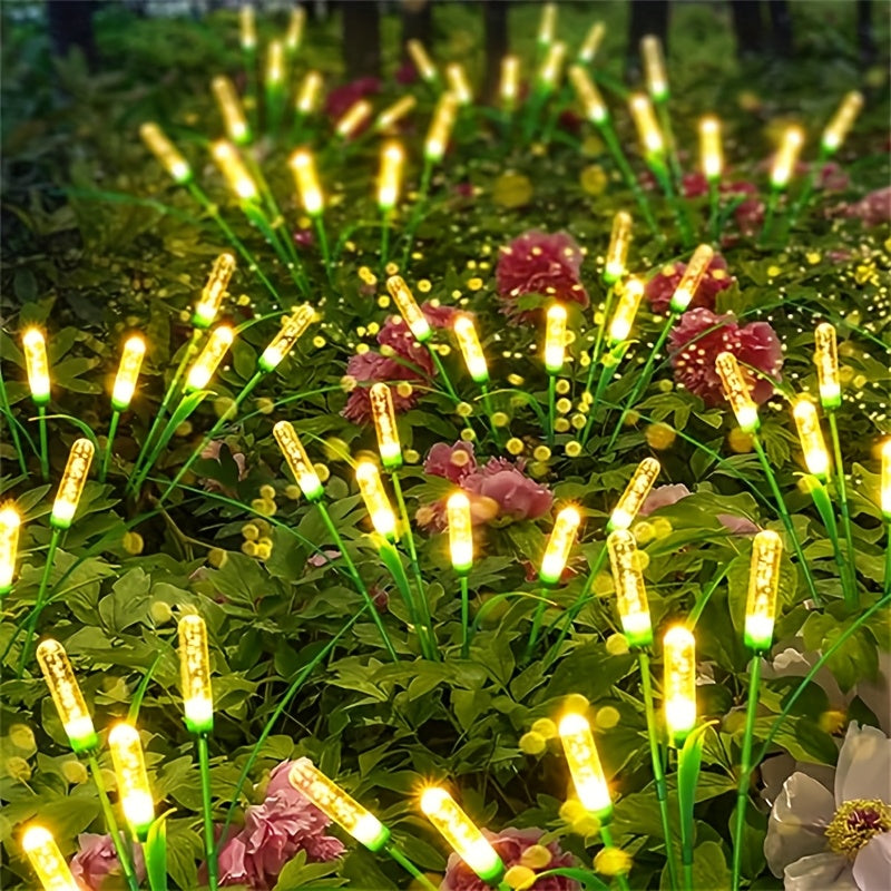 Solar Swaying Reed Light, for Garden Decoration, Outdoor Decorative Light, Suitable for Landscape Garden, Courtyard, Patio, Lawn, Halloween Christmas Holiday Party Decorative Lighting, Create a Warm Outdoor Atmosphere