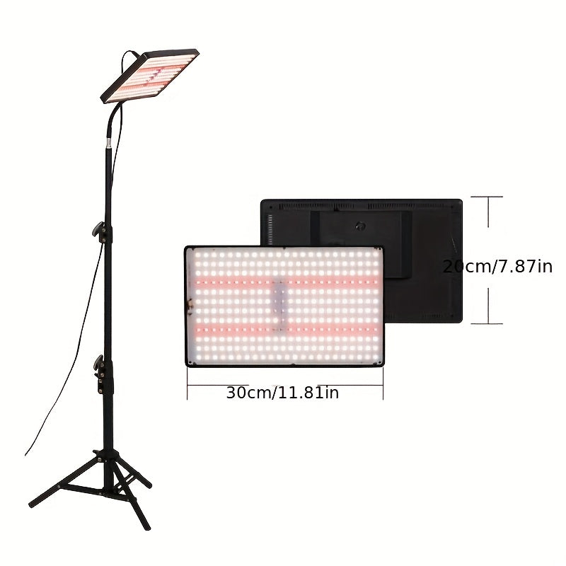 Indoor Plant Grow Light, 286 LED Full Spectrum Floor Lamp, Tripod Design, Large Desktop Grow Light with On/Off Switch, Height Adjustable, Ideal for Indoor Plant Cultivation