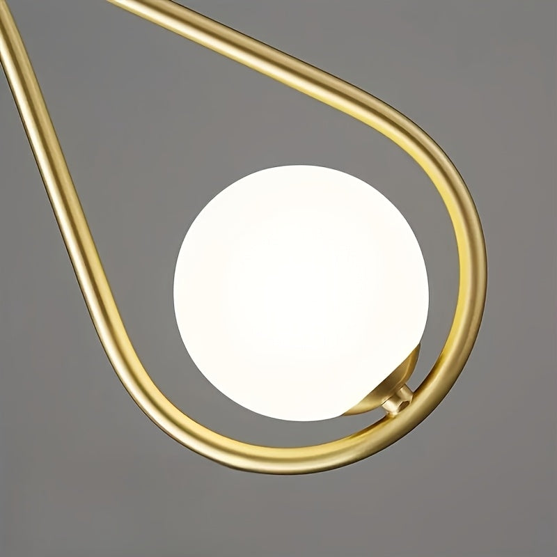 Modern Minimalist Metal Pendant Light, Semi-Flush Mount Ceiling Light with Lampshade, Polished Finish, Switch Control, Suitable for Living Room, Bedroom, Hallway