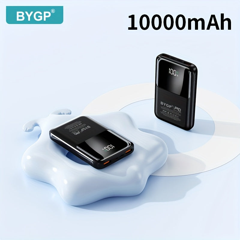Ultra fast charging mobile power bank 10000mAh/20000mAh - suitable for iPhone PD 20W and Android QC2.0/22.5W, (USB-A/Type-C/mccio) port, LED display screen, outdoor camping emergency backup battery pack