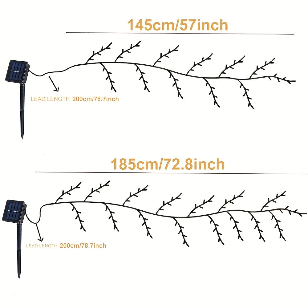 1包太阳能柳树藤商业装饰灯，8种模式，IP44，72/96 LED，商业照明街道和区域照明，适用于购物中心、公园、节日婚礼、咖啡馆、酒店、餐厅装饰