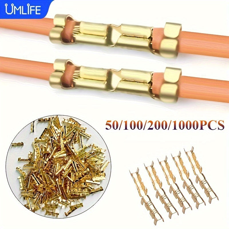 UMLIFE 50-1000pcs 453 U-Style Terminal Connector, Automotive Spade Terminal, 0.3-1.5mm²