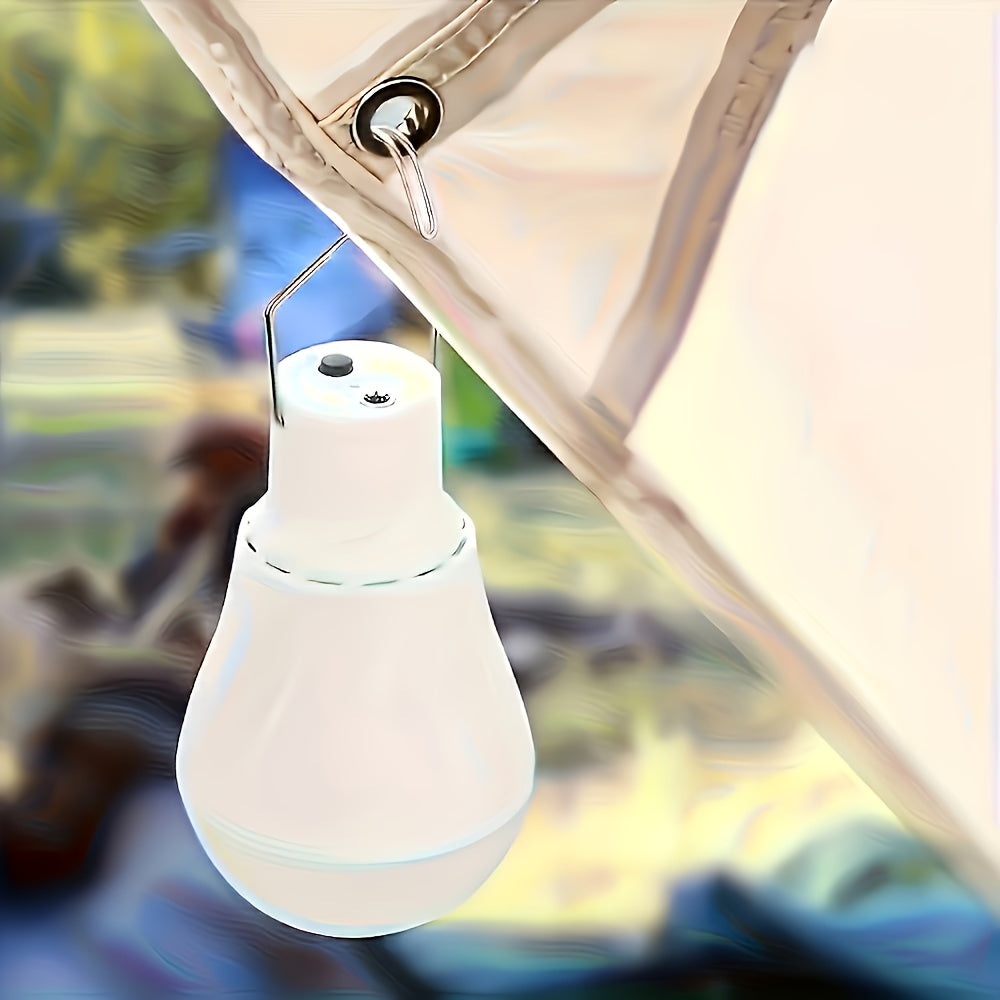 IP44 solar LED bulb, with 3 modes, long-lasting durability, portable emergency flashlight, lantern, fishing light, chicken coop light - wall-mounted / handheld
