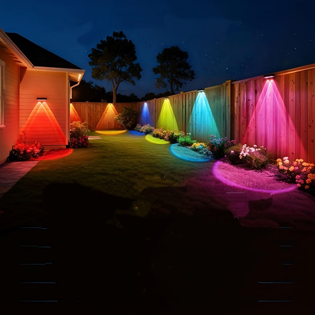 New Year Edition Solar Wall Washer Light Outdoor Garden Patio Balcony Lighting Ambient Decorative Wall Light Multi-Color Courtyard Light