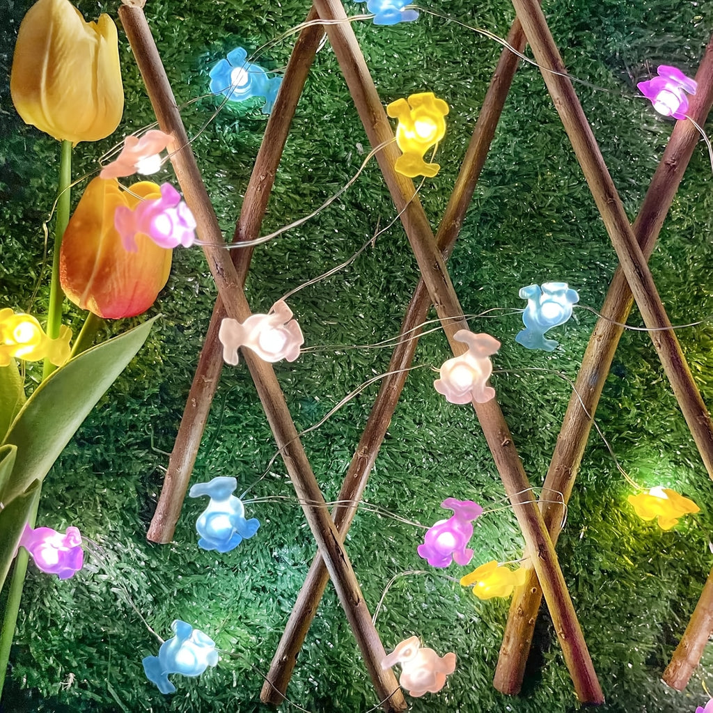 1件裝 20顆LED復活節燈串，電池供電（不含電池），復活節室內裝飾燈串，適用於復活節裝飾、臥室、度假屋室內裝飾、小巧可愛裝飾、節日慶典裝飾燈
