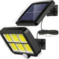 1 Pack Outdoor Solar Light, Outdoor Street Light, Fast Charging Solar Motion Deck Light, with 122 High-Brightness LEDs, with Remote Control, Perfect for Courtyard, Garden, Commercial Streets and Area Lighting
