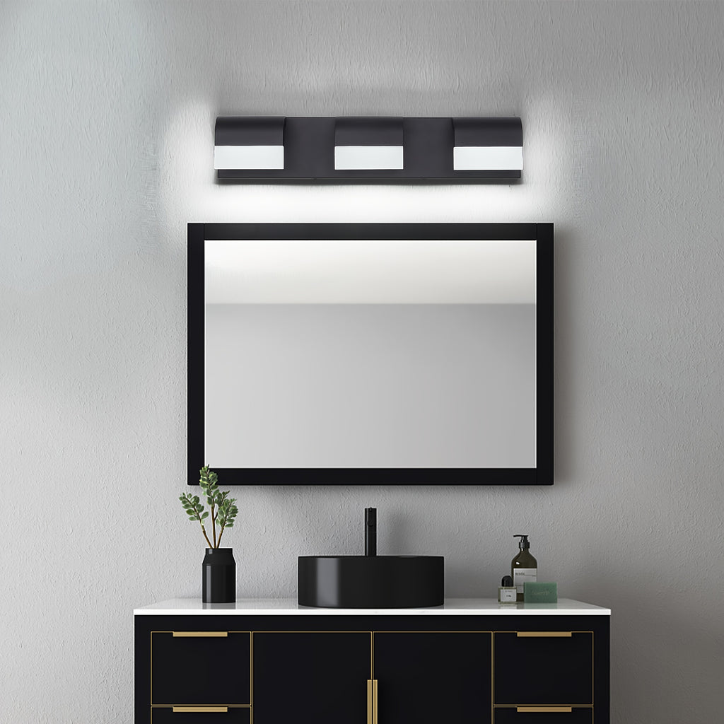 21.7-Inch 3-Light Modern Bathroom Vanity Light, Elegant Bathroom Wall Light, with LED Light Source and Acrylic Shade, Dimmable Bathroom Lighting Fixture (Dimmer Switch Not Included), Suitable for Bathroom, Bedroom