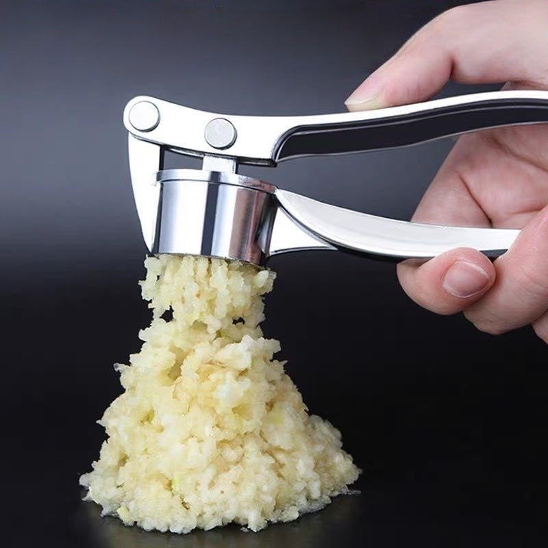 One Premium Stainless Steel Garlic Press - Easy Garlic Mincer & Ginger Crusher, Easy-to-Clean Kitchen Tool, Durable Garlic Chopper for Everyday Cooking