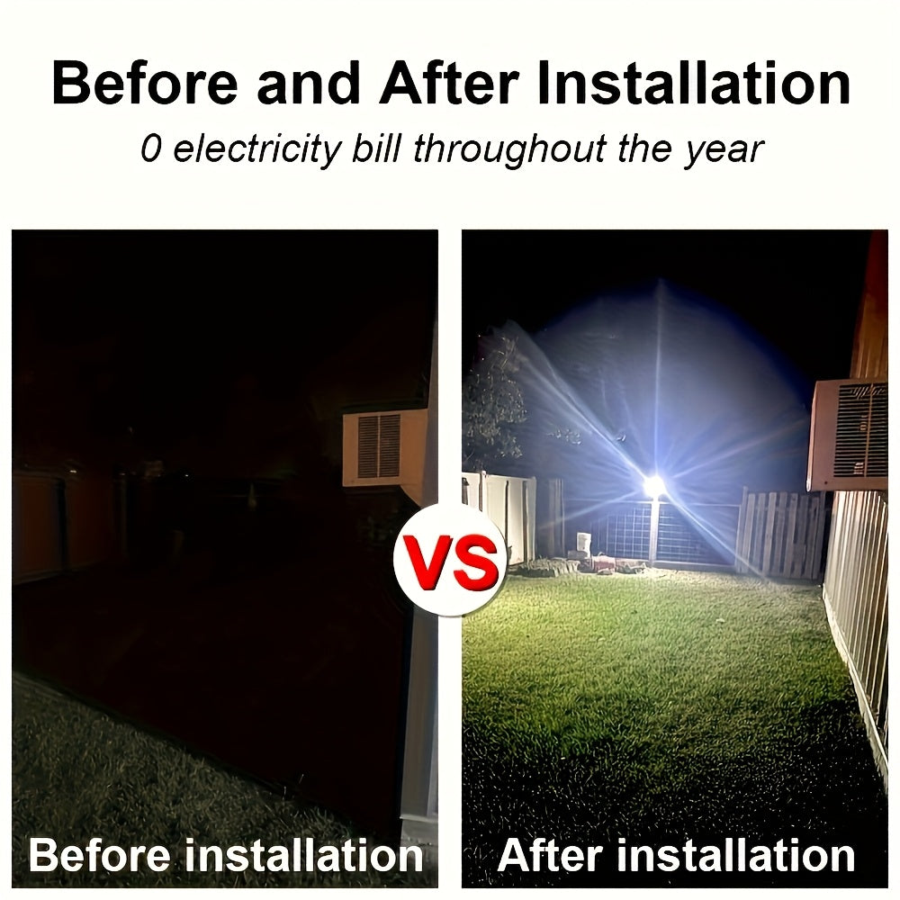 6 Pack Smart Outdoor Security Sensor Light, with Auto On/Off & Remote Control – Infrared Sensor LED Street Light, Perfect for Garden, Driveway, Courtyard and Pathway Lighting