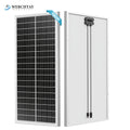 WERCHTAY 100W 太陽能板 12V 單晶硅技術 18BB 細胞 24% 高效率太陽能模組電源充電器，適用於露營車電池、船用、屋頂、農場、家庭、露營、車隊，離網系統