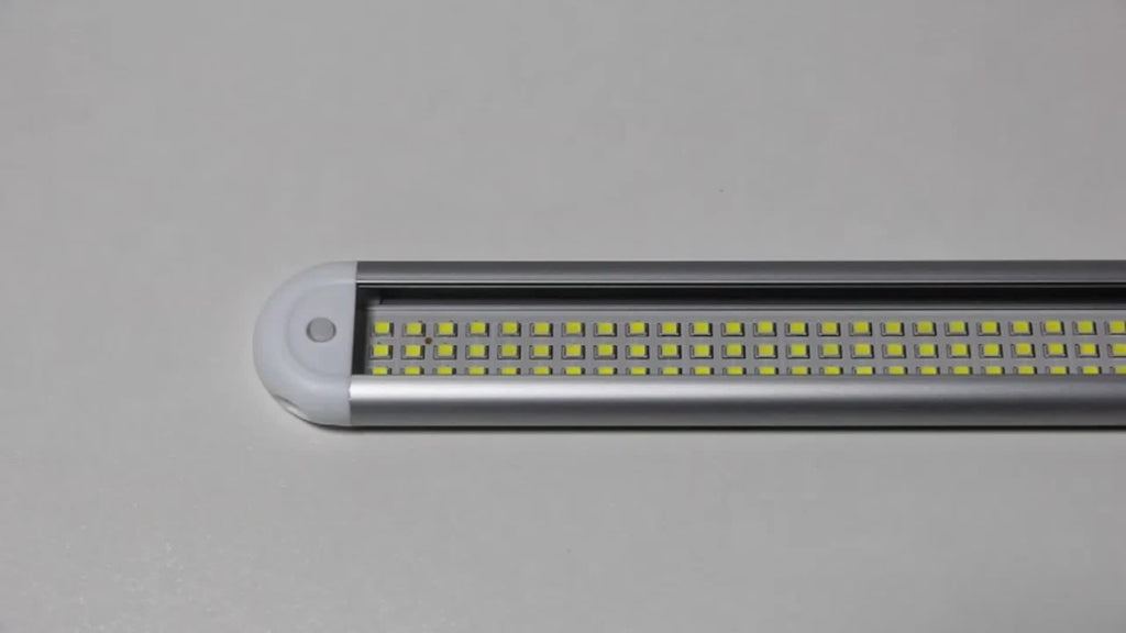 12V LED interior light bar, 120 LEDs 12 volt LED light strip, with switch, suitable for enclosed cargo trailers, cars, RVs, vans, trucks, campers, boats, caravans, motorhomes (2-pack)