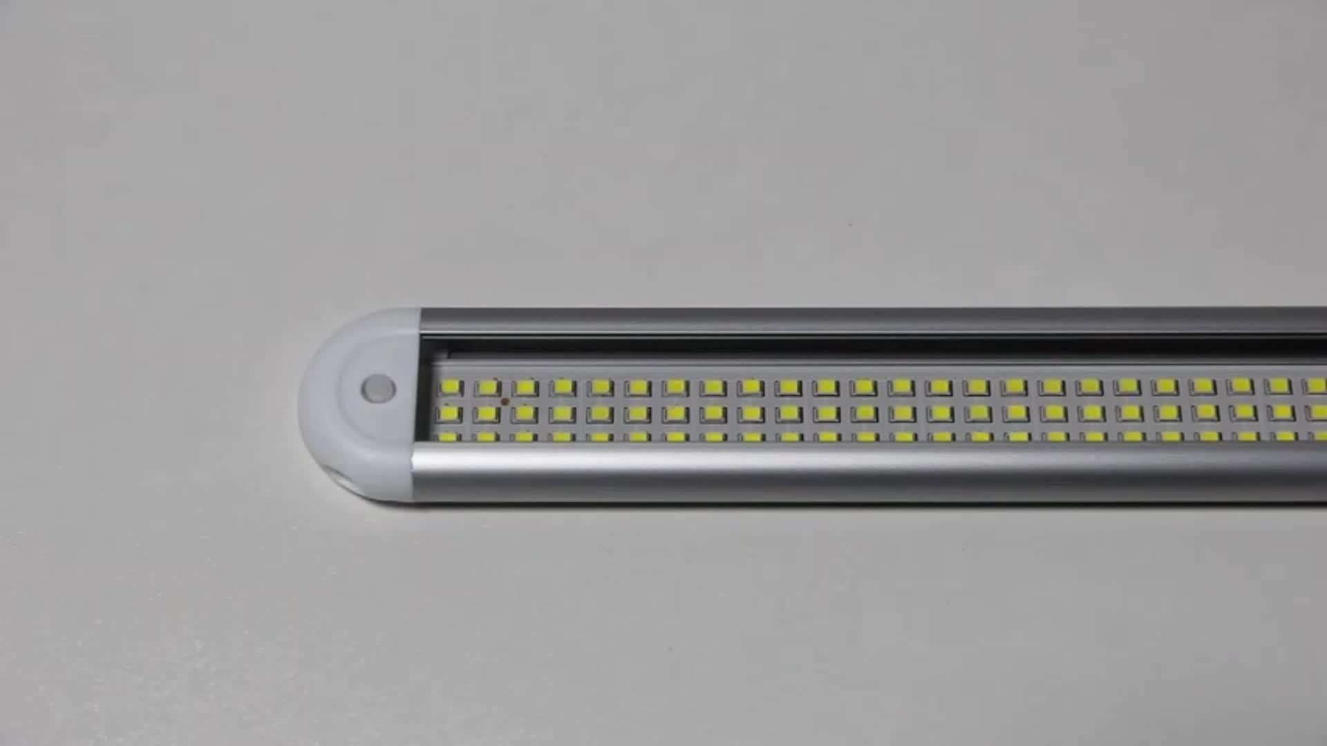 12V LED interior light bar, 120 LEDs 12 volt LED light strip, with switch, suitable for enclosed cargo trailers, cars, RVs, vans, trucks, campers, boats, caravans, motorhomes (2-pack)