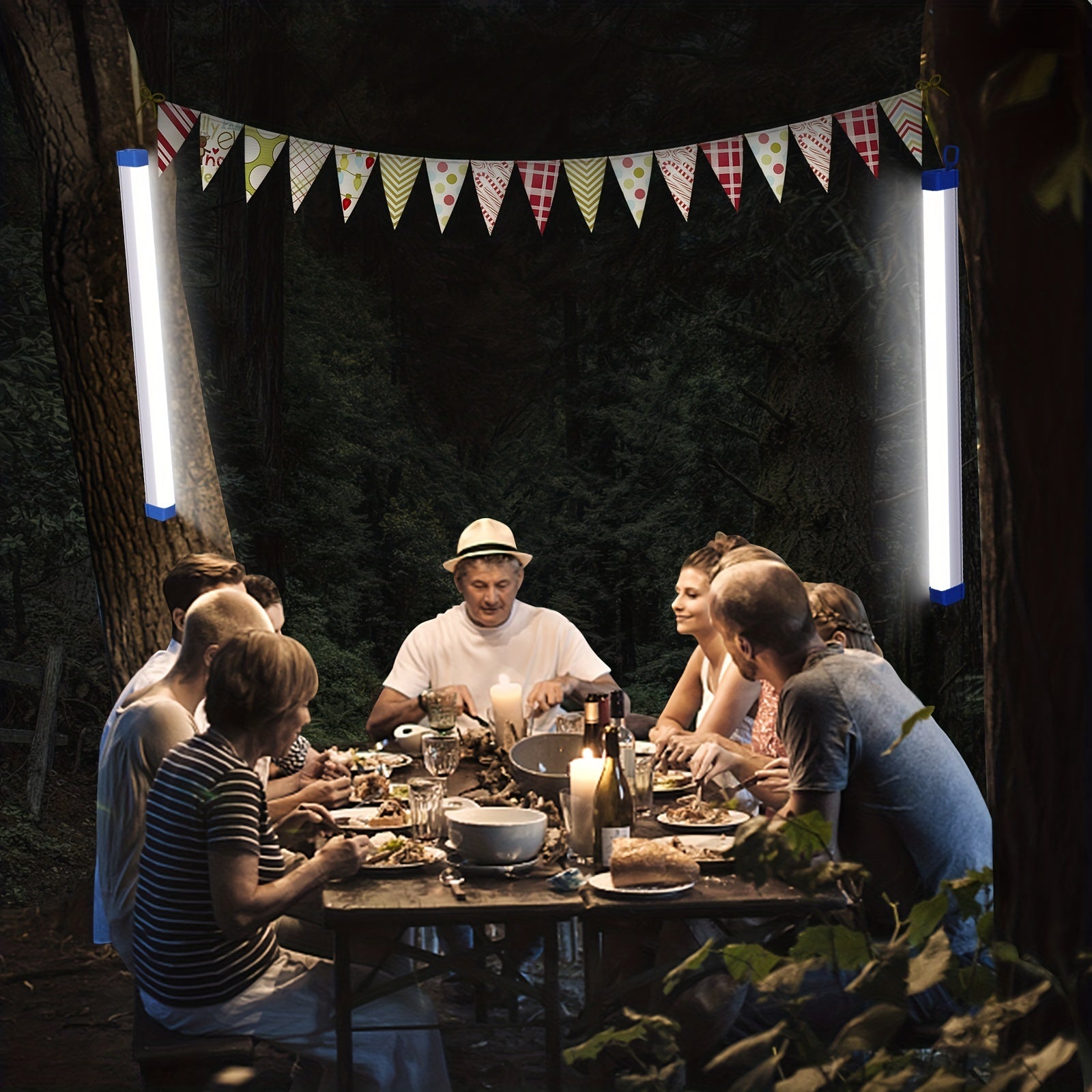 Multi-functional magnetic emergency tube light, can be hung, handheld, or magnetically attached, high brightness, multi-purpose for tents, night barbecues, power outage emergencies, wardrobe lighting, hazard warnings, etc.