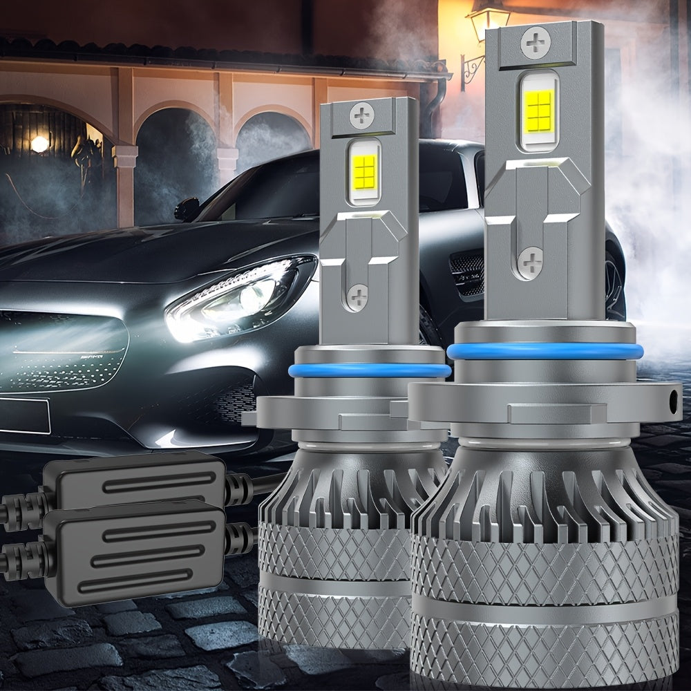 2-Pack Car LED Headlight Bulbs, Providing 29100 Lumens Brightness, 6500K Color Temperature, 220W Power, Designed Canbus Error-Free, Offers 600% Higher Brightness, Suitable for High/Low Beam Applications, Compatible with H1