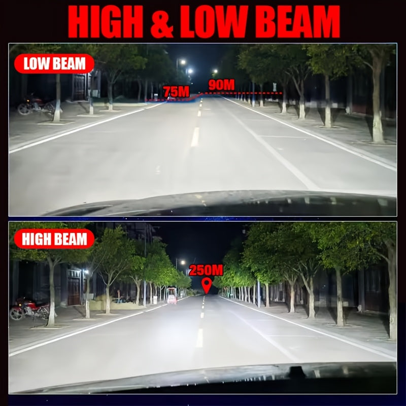 2PCS Vehicle LED H4/9003/HB2 LED Mini Projector Hi/Lo Beam Canbus Car Headlights Car Turbo LED Bulbs RHD LHD 12V 6500K