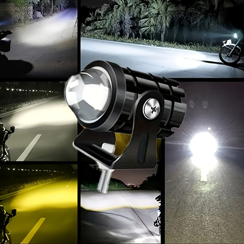High Brightness LED Lights, Yellow-White/White Dual Light Source, 2-Pack, Wide Illumination Range, Exquisite and Practical, Suitable for Multiple Vehicle Models