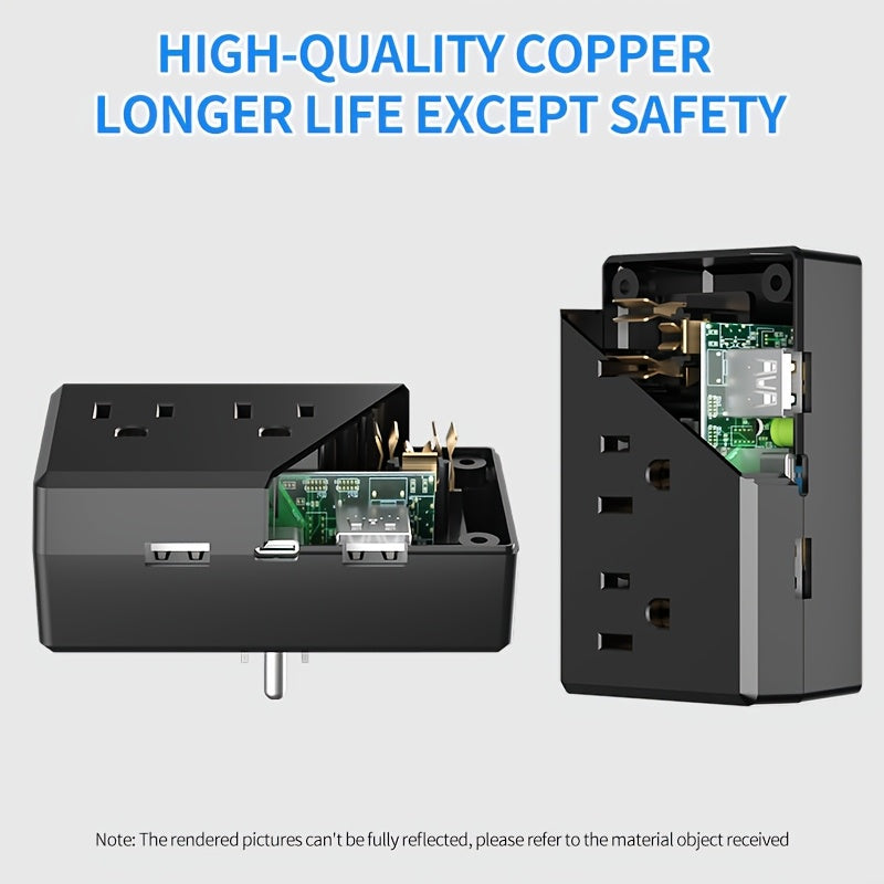 Three Ultra-small Wall Outlets, And Each Product Has A Total Of Six Power Outputs. At The Same Time, Taking Into Account The Mainstream DC Ports In The Market, USB And Tpye-c Are Included.