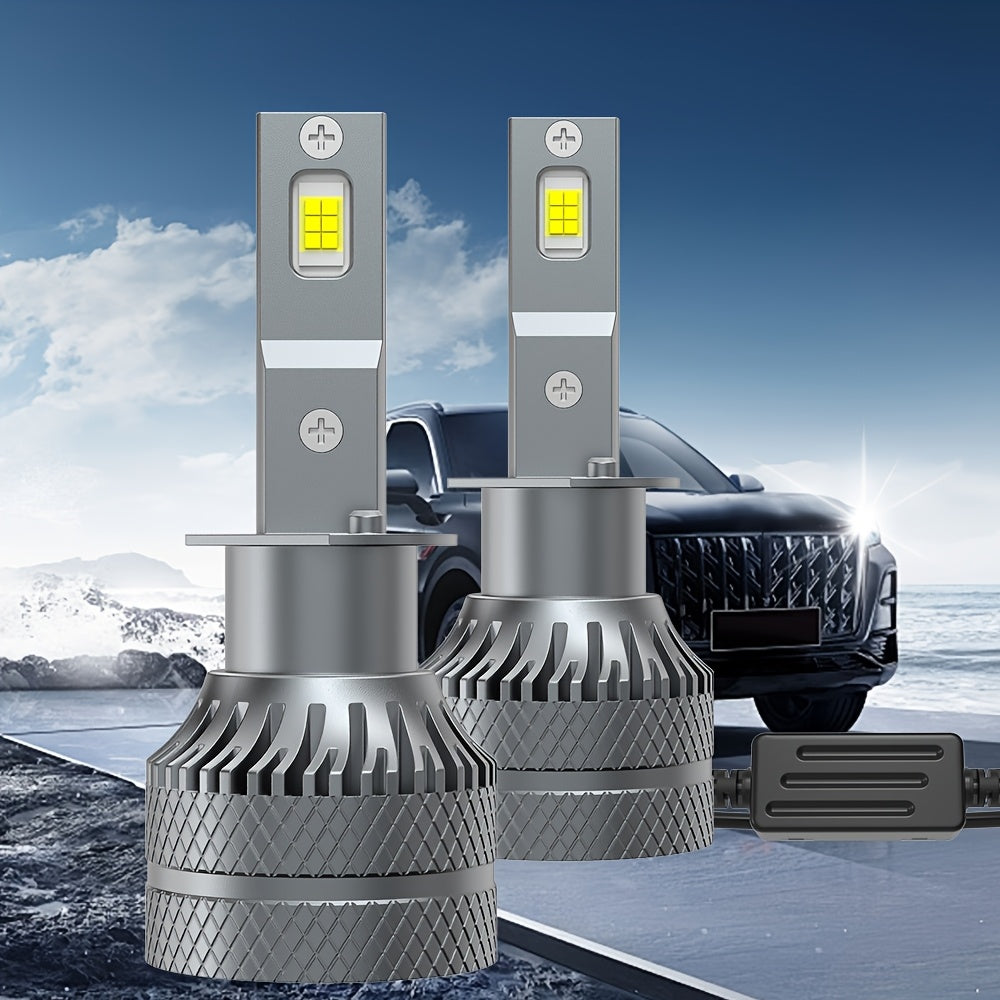 2PCS LED Car Headlights, Compatible with 9006/9005/9012, H11/H4/H1/H7 - 29500LM, 240W Power, 6500K High/Low Beam, Cool White Light, Plug-and-Play System, Built-in & External Driver, No Battery Needed