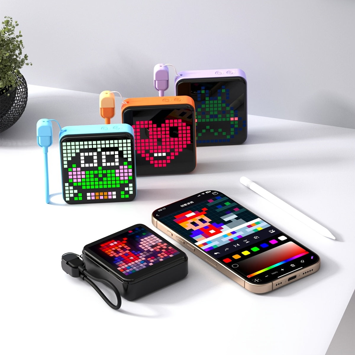 LED Mini Pixel Screen Portable Power Bank