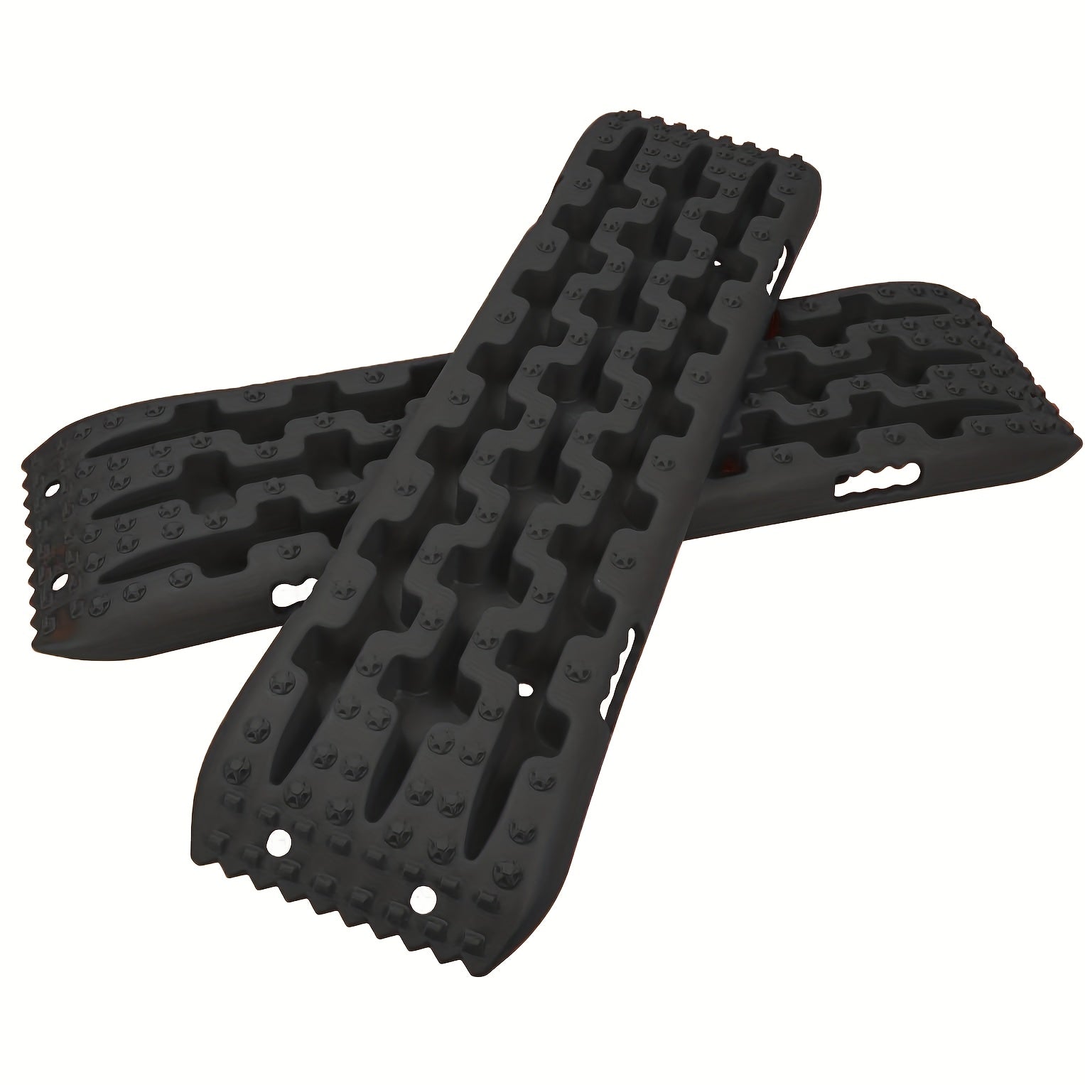Off-Road Recovery Traction Boards – 4WD Rescue Mats for Mud, Sand, Snow & Rocky Terrain. Pair of 4x4 Recovery Tracks with 2 Straps, for RVs, Trucks, Jeeps, SUVs – Available in Orange & Red