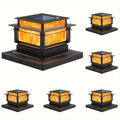 6 Pack Solar Post Lamp Cover, Outdoor High-Brightness LED Solar Fence Deck Light, Suitable for Garden, Porch, Patio, Staircase Decoration