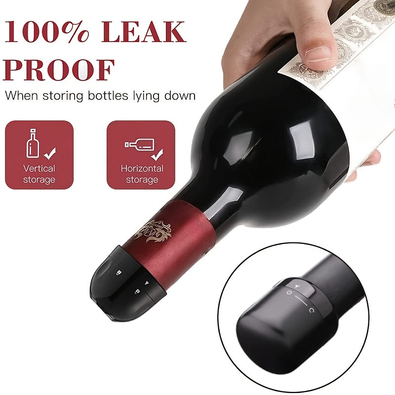 10/2/1 Pack New Vacuum Wine Stopper - Reusable Champagne Stopper, Red Wine Airtight Lid Set, Leak-Proof Freshness Keeper, Wine Preservation Tool