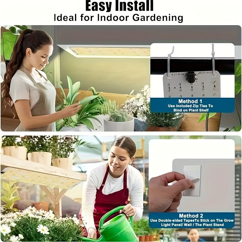 4 Pcs LED Plant Grow Light, Full Spectrum Grow Light with Timer, 3 Lighting Modes, Easy Installation, Perfect for Under Cabinet Lighting, Greenhouse & Hydroponics, Plant Growth Support, Modern Lighting Design, Energy-Saving Lighting