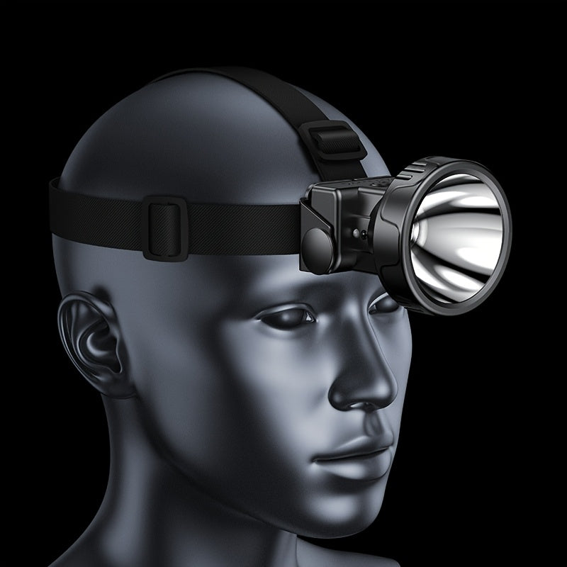 Philips Super Bright Headlamp, Rechargeable Flashlight, 200 Hours Battery Life, Smart Induction, Dual-Color Battery Indicator, Ideal for Camping, Fishing, Emergency & Outdoor Activities, High-Capacity Battery, 1200mAh - SFL1342