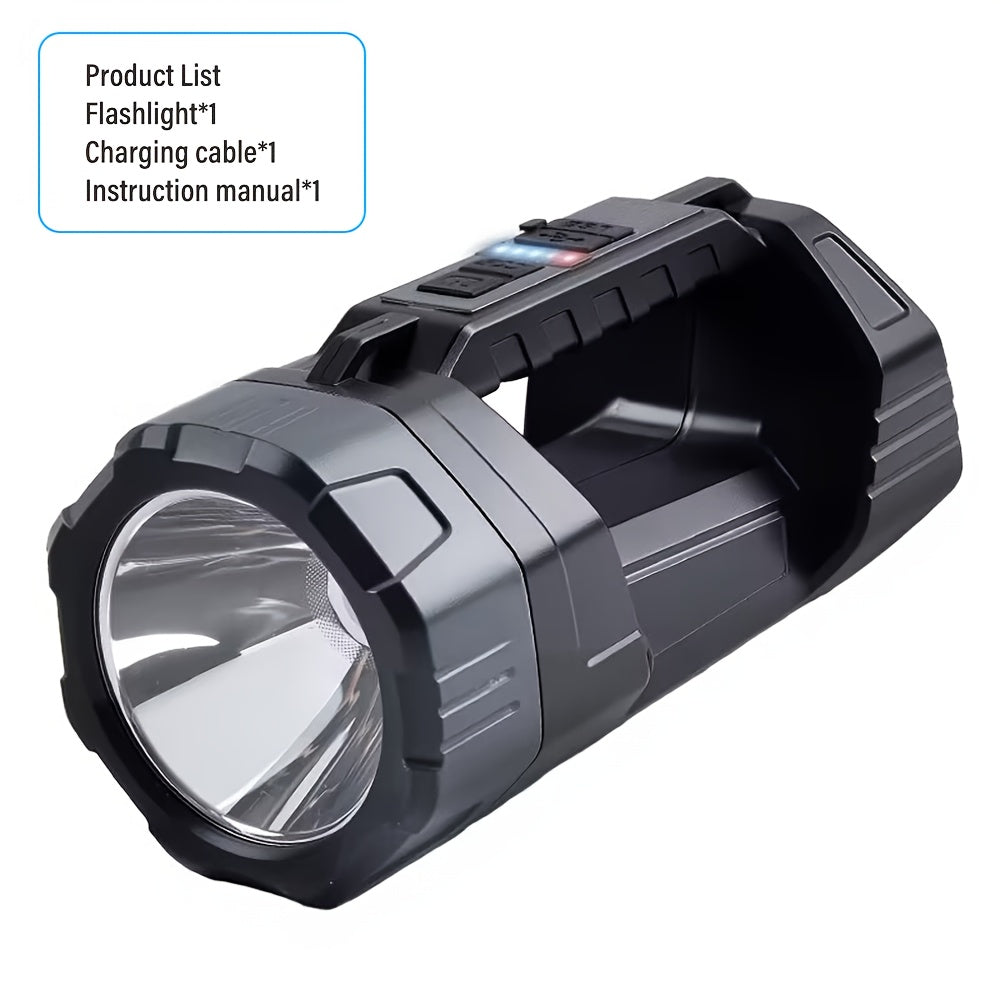 Rechargeable Portable LED Camping Lantern, 6 Modes, Portable COB Work Flashlight with Side Light, Blue & Red Flashing, Emergency, Ideal for Camping, Fishing, Repairs & Emergency Situations
