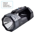 Rechargeable Portable LED Camping Lantern, 6 Modes, Portable COB Work Flashlight with Side Light, Blue & Red Flashing, Emergency, Ideal for Camping, Fishing, Repairs & Emergency Situations