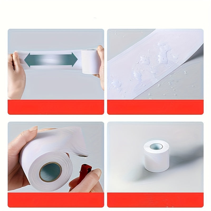 2卷重型自融合管道缠绕胶带 - 即时漏水修复，200%可拉伸，防水和抗腐蚀，耐紫外线及极端温度（-30°C至120°C），无残留粘合剂，多表面适用（塑料/PVC/混凝土/玻璃/金属）用于管道，暖通空调，燃气线，泳池管道，管道包裹（每卷50mm x 393.7英寸/787.4英寸）- 易于应用，无需工具，自融合密封以实现持久修补，HVAC风管密封，管道维修，高温抵抗，密封解决方案