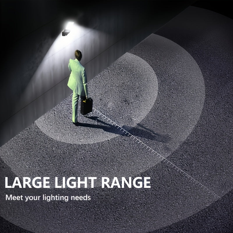 1 Outdoor Solar Street Light – Wide-Angle Solar Floodlight with PIR Motion Sensor, Supports Dusk-to-Dawn Automatic Lighting, 3 Selectable Working Modes. Perfect for Outdoor Gardens, Courtyards, Walls, Parking Lots, etc., with IP44 Waterproof Performance