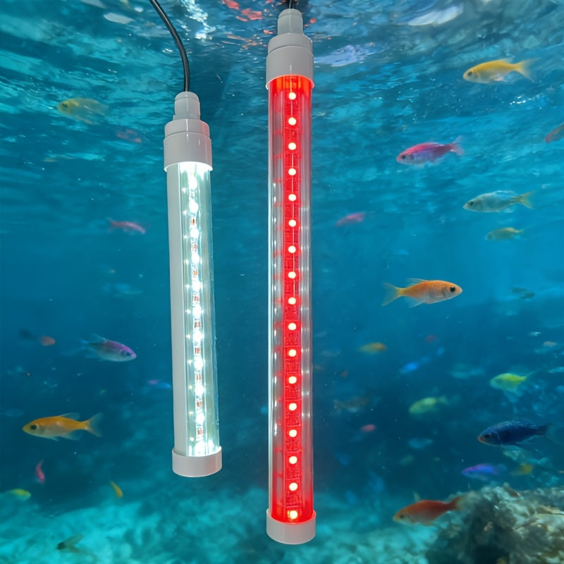 RGB multi-color aquarium submersible smart lighting fixture, multiple light colors, multiple lighting modes, aquarium lighting tube, fish growth light, timer adjustable colors, aquarium decorative lighting fixture, equipped with suction cup design