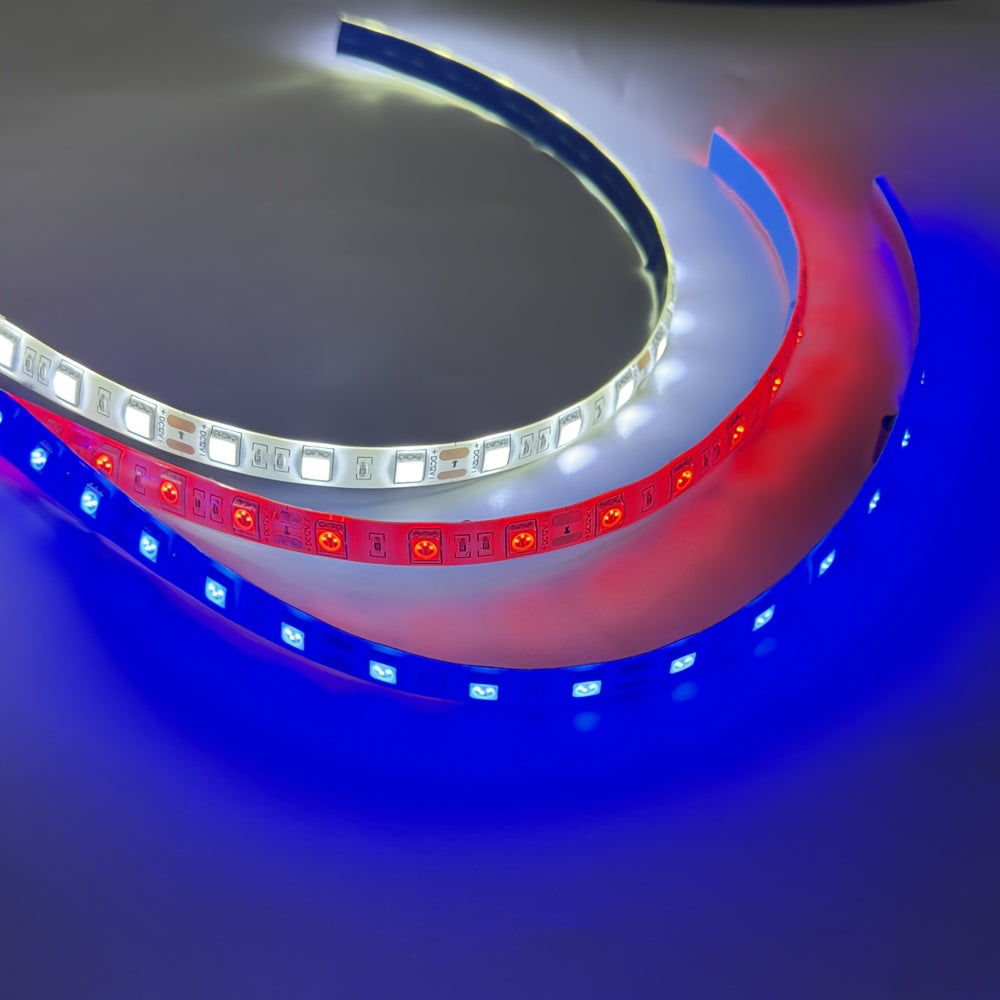 4条装 DC12V LED 灯条5050 SMD-10 厘米/3.94 英寸（6 个 LED灯珠）+30 厘米/11.81 英寸（18 个 LED灯珠）柔性可剪裁带背胶，适用于照明、家居装饰（白色/红色/蓝色）