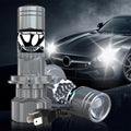 2-Pack H4 LED Bulbs, Car LED Headlights, 57860 Lumens, 6500K 360° Beam Angle, 6-Lens Spotlights with 3570 Chips, No Battery Needed, Easy to Install - B0070