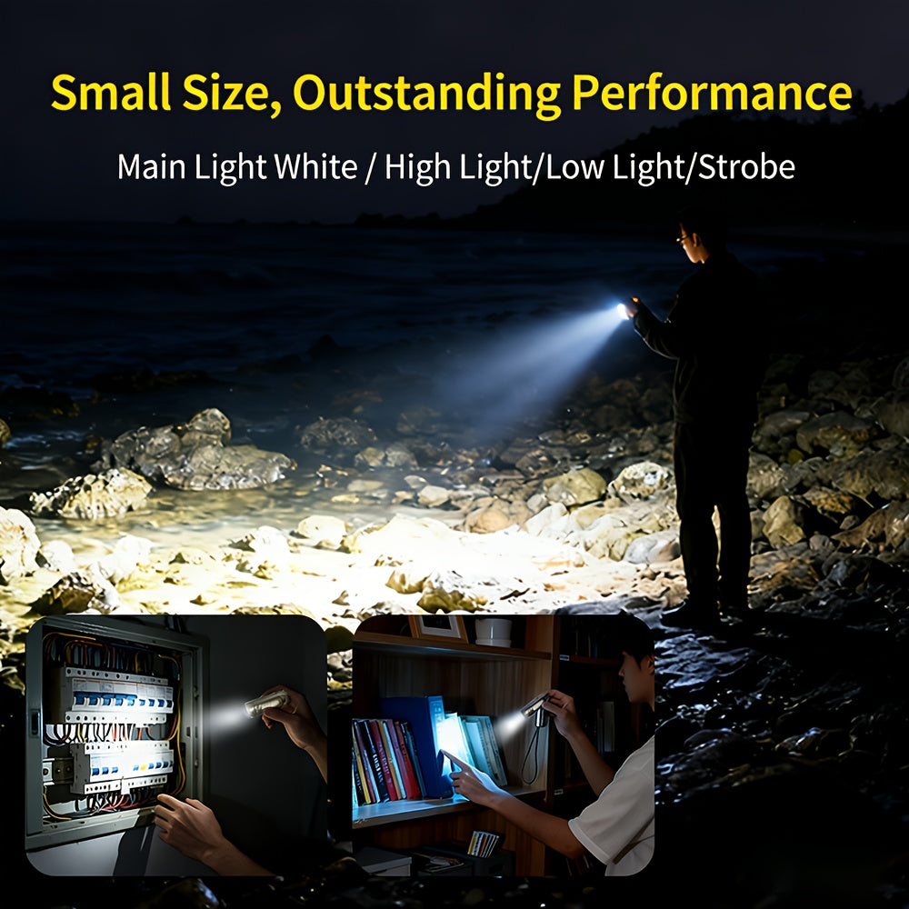 Multifunctional Rechargeable Flashlight, High Brightness & Telescopic Zoom, Ultra Long Battery Life Outdoor Flashlight, Work Light & Repair Light, Suitable for Home, Camping, Maintenance and Emergency