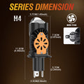 BULLVISION H7 LED Headlights 2-Pack, Plug-and-Play Car Front Lights, High/Low Beam Fog Light, Fast Heat Dissipation, No Battery Needed