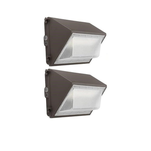 120W LED Wall Light Set, 4000K or 5000K Outdoor Wall Light, AC Voltage 100-347V, Luminous Flux 15600 Lumens, Waterproof Commercial Outdoor Lighting Fixture, Suitable for Garage, Warehouse, Garden (Single/Double/Four-Pack)