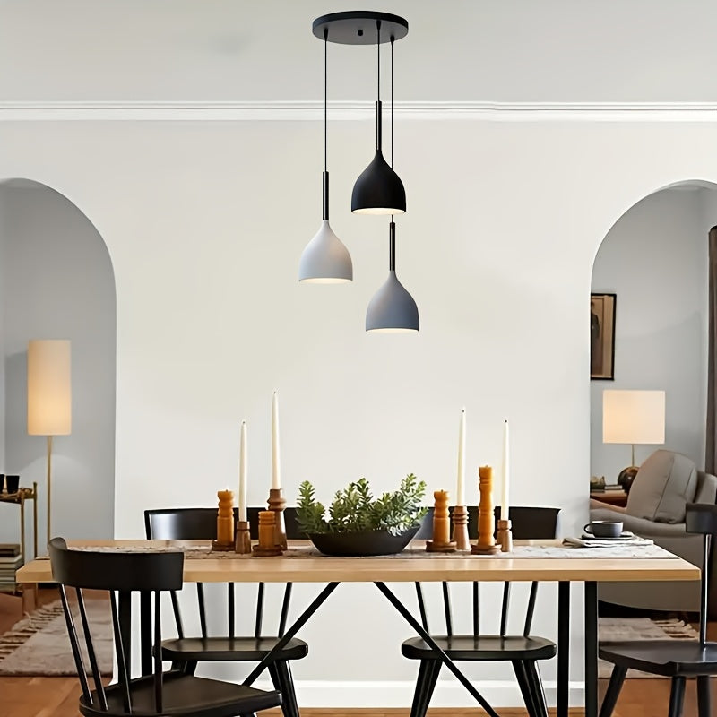 Modern Scandinavian Minimalist Pendant Light, Creative Ceiling Light, 3 Pendant Lights for Dining Room, Modern Hanging Pendant Light for Living Room, Entryway, Kitchen Island, Hallway, Bedroom (Bulb Not Included)