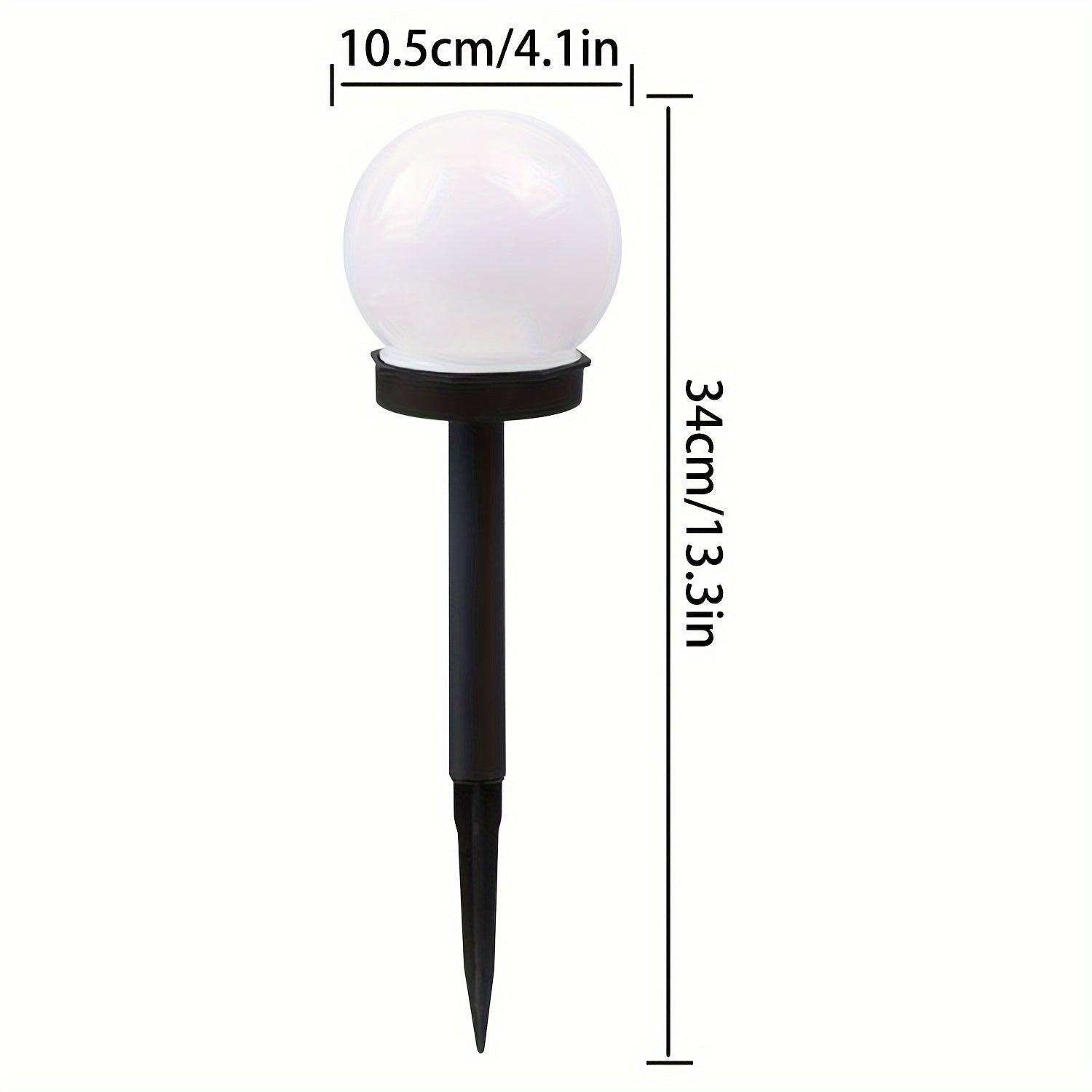 Solar White Ball Lawn Light Landscape Spotlight, White LED Outdoor Globe Courtyard Light, Perfect for Garden, Lawn, Pathway, Walkway Decoration, Solar Globe Light, Street Light, Floor Lamp, Perfect for Festival Party Decorative Light 6pcs