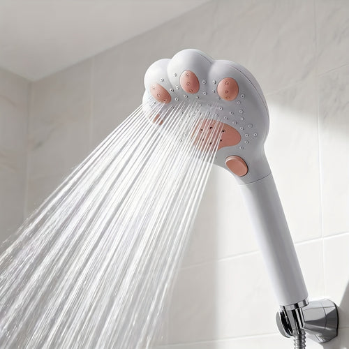 1 Adjustable Handheld Showerhead, Claw-Shaped Design, 3-Speed Massage, for Bathroom, Wall-Mounted & Hanging, Plastic Material, Shower Use Only