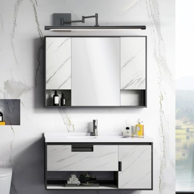 Multi-functional LED mirror lighting light, suitable for bathroom, with long strip design, with swing arm, very suitable for illuminating vanity and artwork