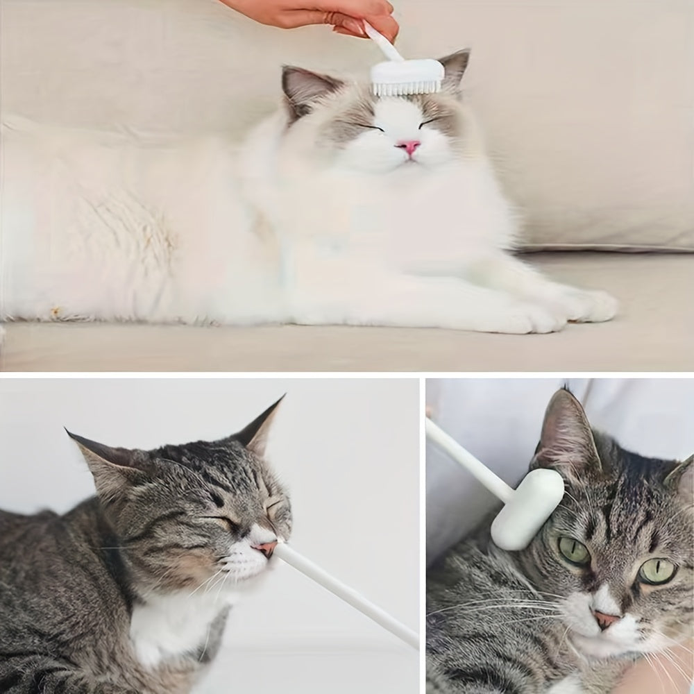 1件 随机颜色 宠物猫狗挠痒梳按摩梳，猫咪粘毛棒，逗猫玩具，适用于宠物猫咪狗狗去除跳蚤和头发