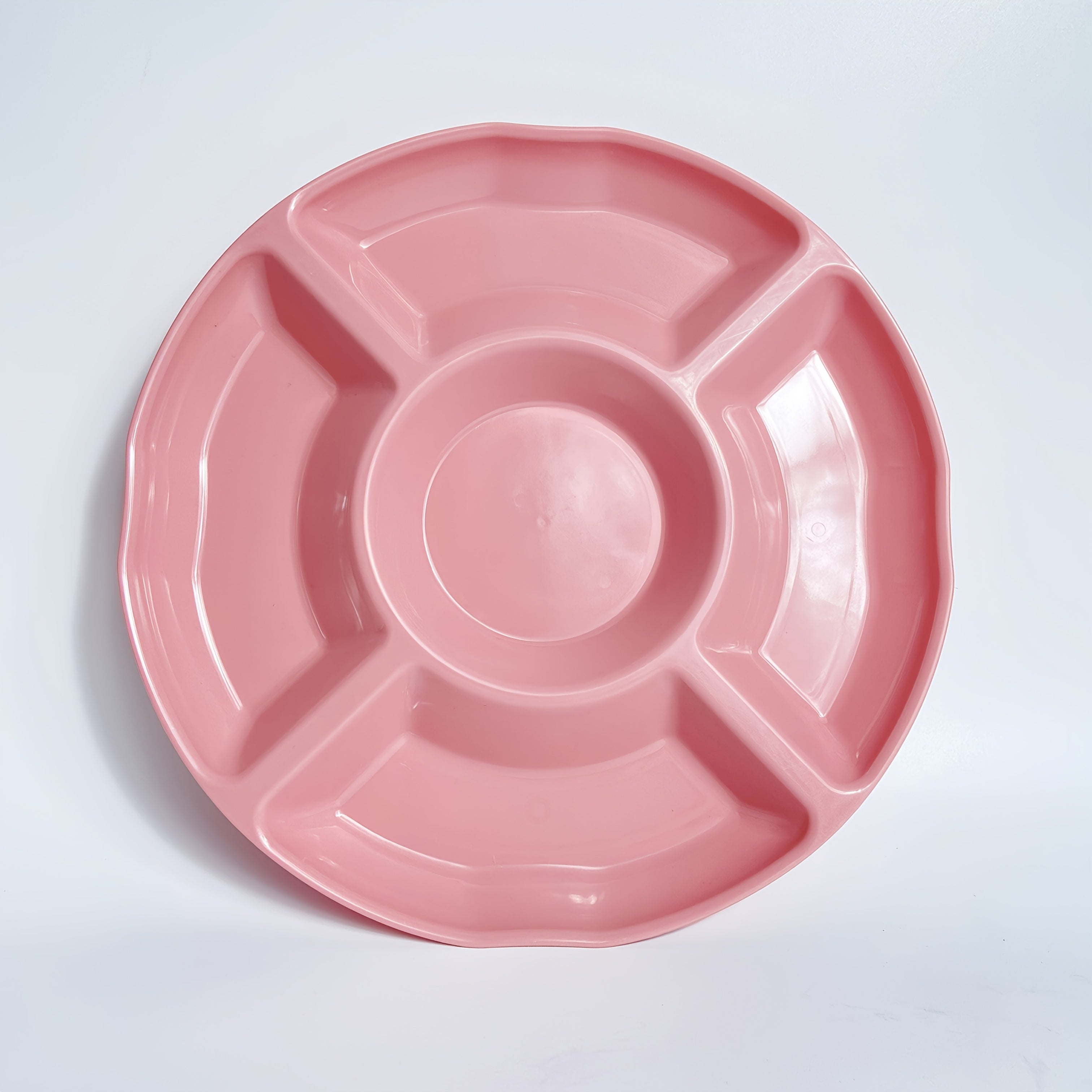 1 Piece, Creative Nut Tray with 3 Sizes, Dried Fruit Dish, Plastic Snack Plate, Divided Candy Bowl, Dessert Plate, Food Container, Fruit Tray – Decorative Serving Plate for Kitchen & Living Room (Beige / Blue / Green / Pink / Navy / Gray)