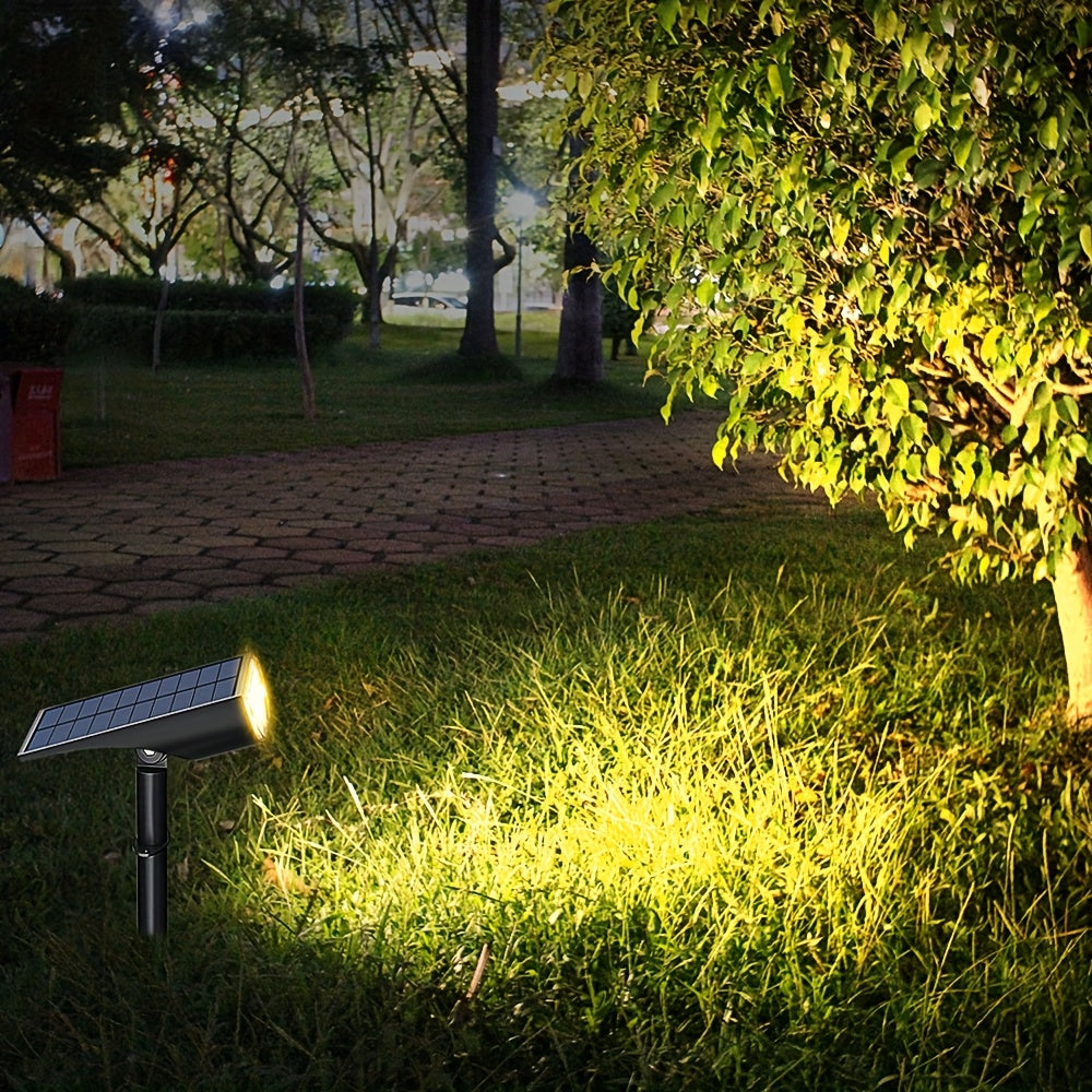 1-pack outdoor solar spotlight 9 LEDs landscape decoration courtyard lawn lamp solar tree light, 5 lighting modes without remote control