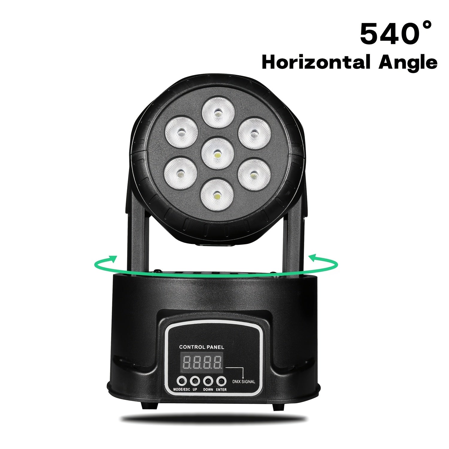 Moving head light RGBW stage lighting DJ light 7 x 10W LED beam spotlight 9/14 channel wash light, with DMX and sound activation, suitable for parties, churches, weddings, bars, Christmas, Halloween, disco and other occasions