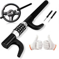 Steering Wheel Anti-Theft Lock – Vehicle Telescopic Heavy-Duty Security Lock, Keyless 5-Digit Combination Code, Universal Fit for Sedans, Trucks, Vans & SUVs (Includes One Pair of Gloves)