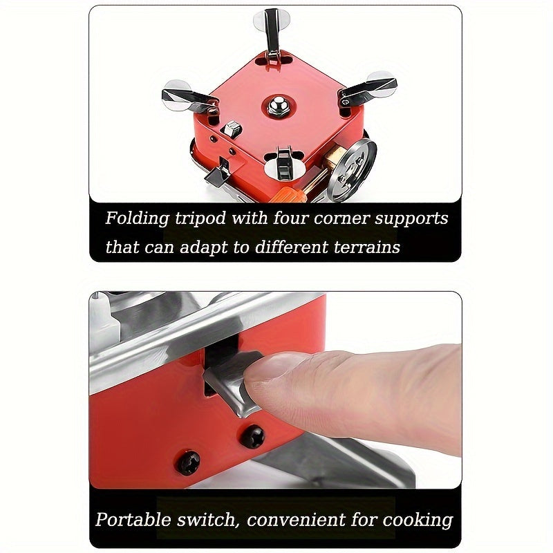 Portable Windproof Camping Stove – Stainless Steel, Foldable Design, Ideal for Outdoor Adventure, Hiking and Picnic