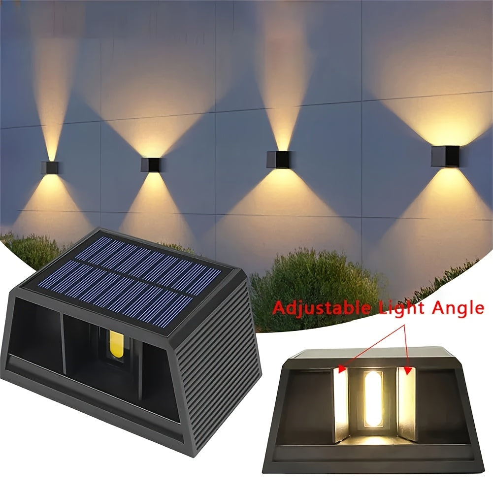 Solar Outdoor Wall Light, Automatically Turns On at Dusk, Wide Angle Outdoor Lighting, Suitable for Garden, Patio, Driveway, Walkway – Modern Solar Wall Light
